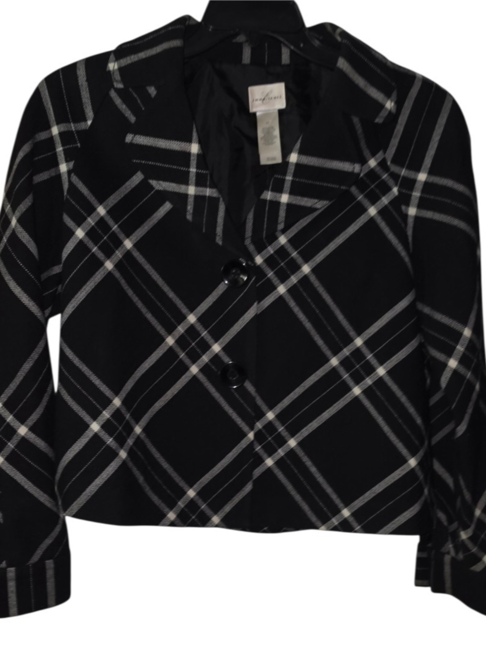 Emma James Long Sleeve Plaid Blazer Jacket Size 10